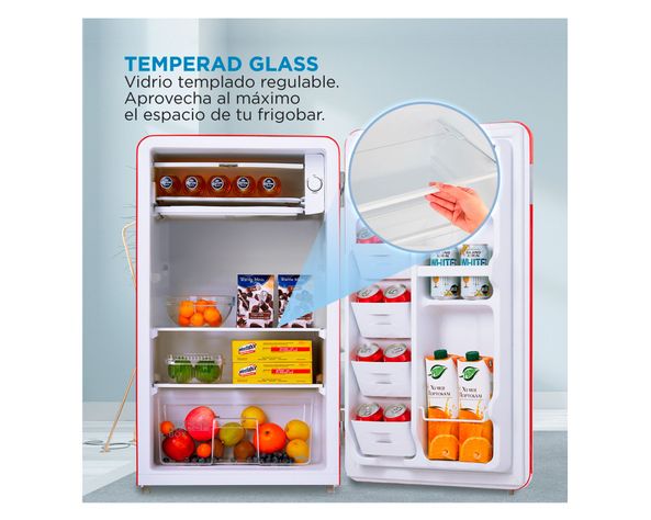 Refrigerador minibar Frio Directo MDRD142FGE13 rojo 93 litros-3