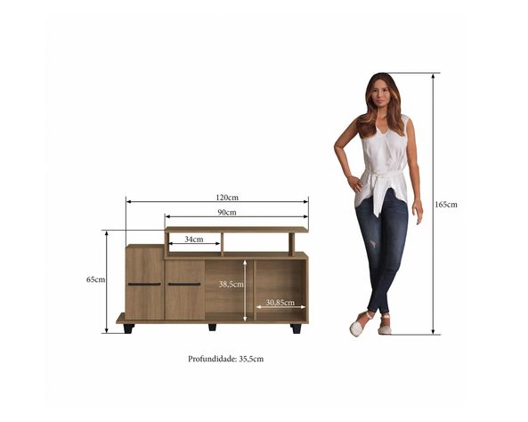 Rack TV 50" Ra-102 café claro-4