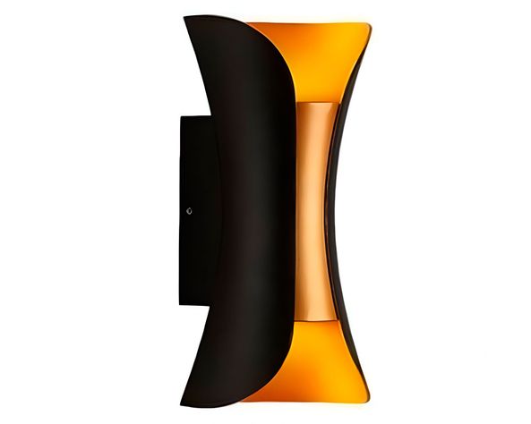 Aplique LED 3W 2L luz cálida negro/bronce-0