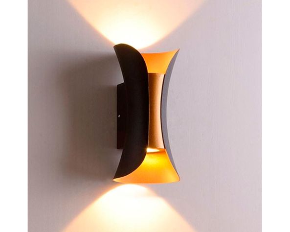 Aplique LED 3W 2L luz cálida negro/bronce-1