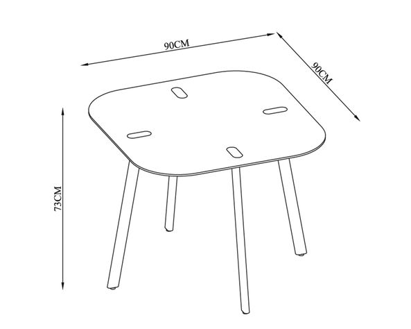Comedor 4 sillas Pizza negro-1