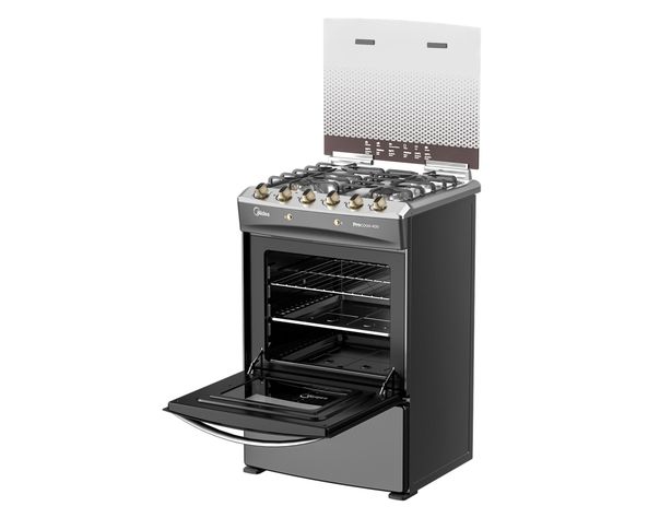Cocina a gas MCG-4QPI24NSCG 4 quemadores carbon grey-2