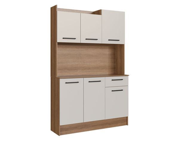 Kit Cocina 6 puertas 1 cajón miel/off white-0