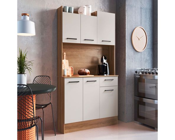 Kit Cocina 6 puertas 1 cajón miel/off white-4
