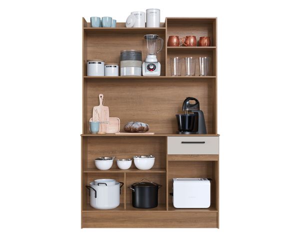 Kit Cocina 6 puertas 1 cajón miel/off white-2