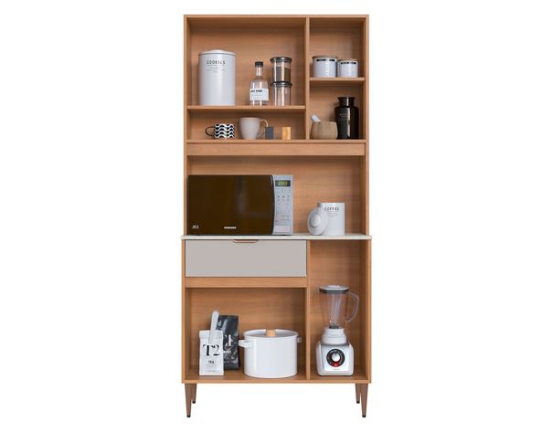 Kit Cocina 5 puertas 1 cajón café/off white-2