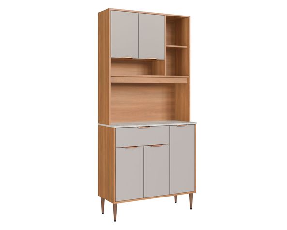 Kit Cocina 5 puertas 1 cajón café/off white-0