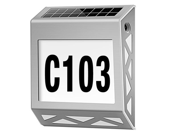 Aplique solar contra agua números de casa-0