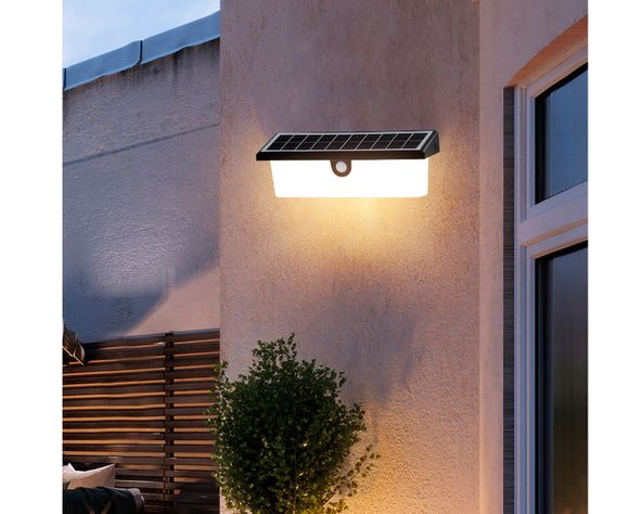 Aplique rectangular 100 lúmenes solar contra agua-2