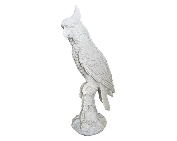 Figura decorativa Cacatúa blanco 30 cm-1