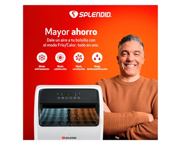 Aire acondicionado portátil 14000 BTU frío/calor WiFi-4