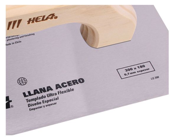 Llana de acero ultraflex 300 x 180 mm Hela-2