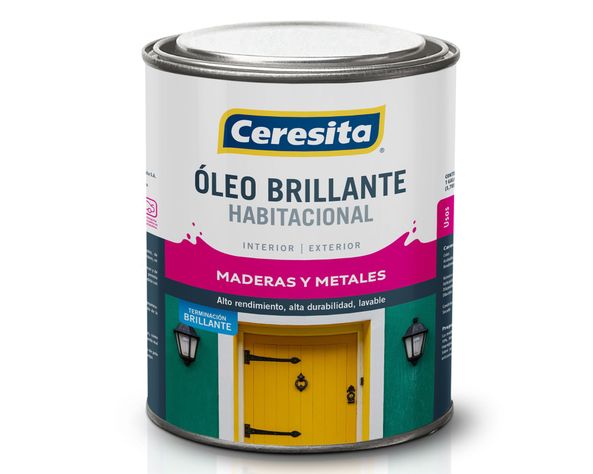 Óleo 1/4 galón habitacional blanco brillante ceresita-0