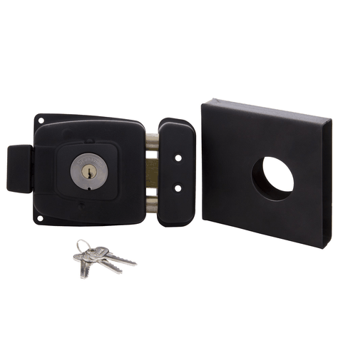 Cerradura sobreponer puertas de 30 a 45 mm 2002 negro Scanavini-0