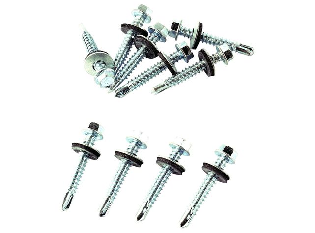 Autoperforante hexagonal con golilla 12 mm x 1 1/2'' 10 unidades Easy Fix-0