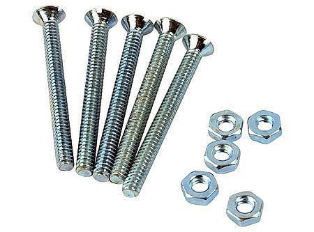 Perno cocina cabeza plana con tuerca zb. 3/16'' x 2''. Easy Fix-0