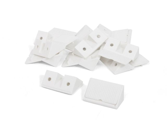 Escuadra triangular 4,5 x 2 cm doble blanco Dvp-0