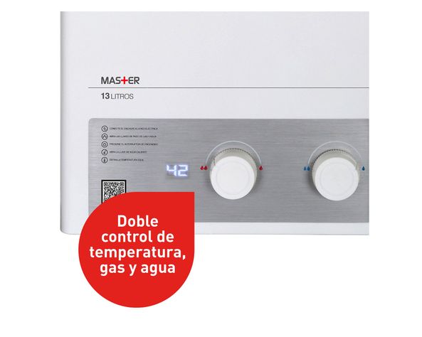 Calefont ionizado tiro forzado 13 litros gas licuado Master Splendid-1