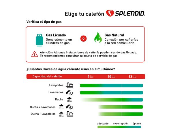 Calefont tiro forzado 13 litros gas natural Master Splendid-4