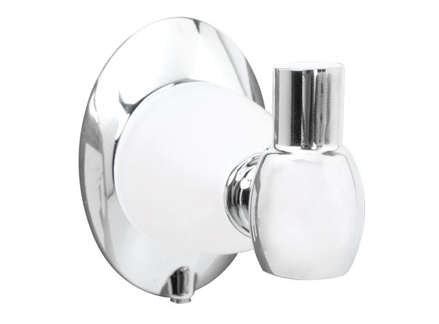 Percha simple Viena blanco/cromo-0