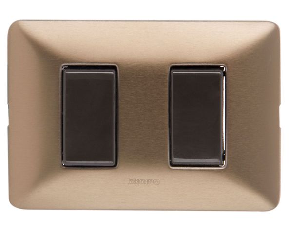 Interruptor doble 10 a magic titaneo Bticino-0