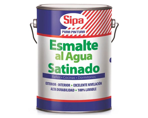 Esmalte al agua 1 galón blanco satín Sipa-0