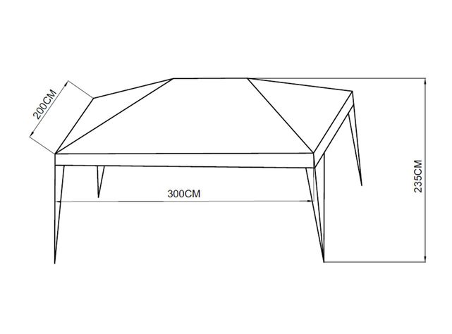 Toldo 3x2 m Rafia blanco Outzen-3