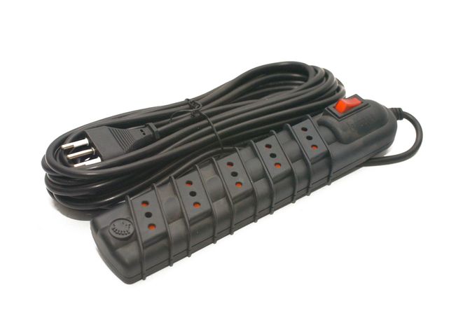 Alargador interruptor 5 posiciones 10 m negro Rittig-0