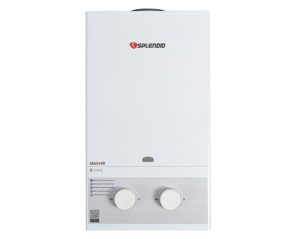 Calefont ionizado tiro natural 8 litros gas licuado Master Splendid-0