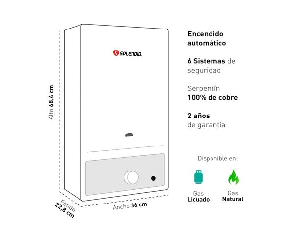Calefont ionizado Beyond 13L 2EV GN 13 lt natural gas natural-4