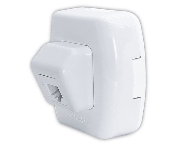 Enchufe telefono rj 11 tekna blanco Kalop-2