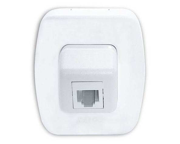 Enchufe telefono rj 11 tekna blanco Kalop-0