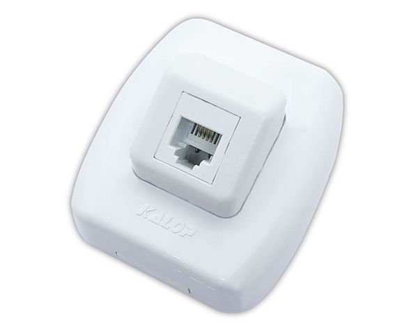Enchufe telefono rj 11 tekna blanco Kalop-1