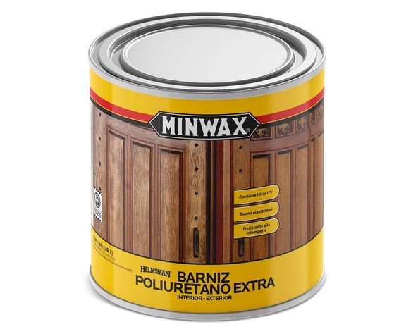 Barniz poliuretano 1/4 galón transparente brillante Minwax-0