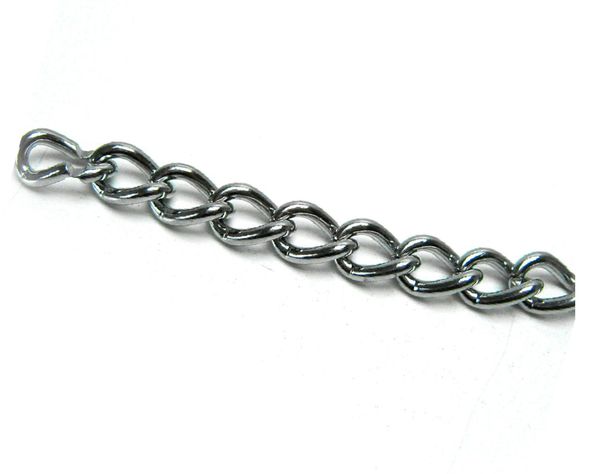 Cadena 1 metro eslabón torcido 3.5 mm cromado Imporper-0