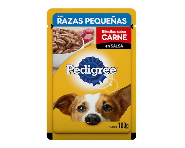 Alimento húmedo razas pequeñas 100 gr carne Pedigree-0