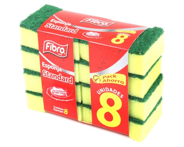 Esponja estándar 8 unidades Fibro-0