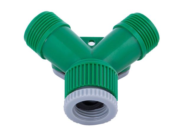 Adaptador de 2 vías con válvula plástico. Roots-0