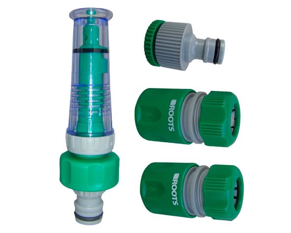 Regador 2 acoples 1/2'' y adaptador 1/2''-3/4'' Roots-0