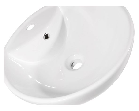 Lavamanos sobreponer 45,5 cm redondo blanco Vessanti-2