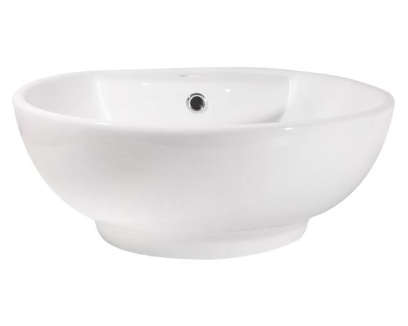 Lavamanos sobreponer 45,5 cm redondo blanco Vessanti-0