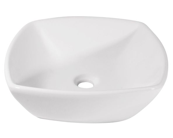 Lavamanos sobreponer 42x42 cm blanco Vessanti-0