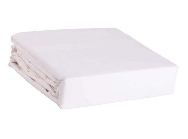 Juego sábanas 1,5 plazas 144 hilos liso blanco Cotidiana-1