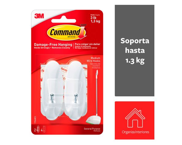 Gancho con punta metálica Mediano Command-6