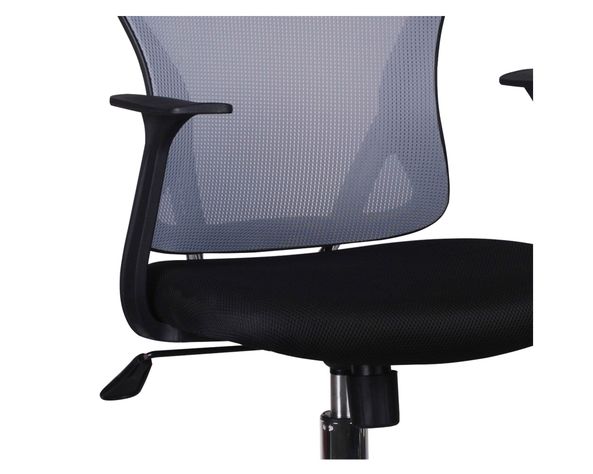 Silla de escritorio gas malla cromada gris/negro M+Design-2