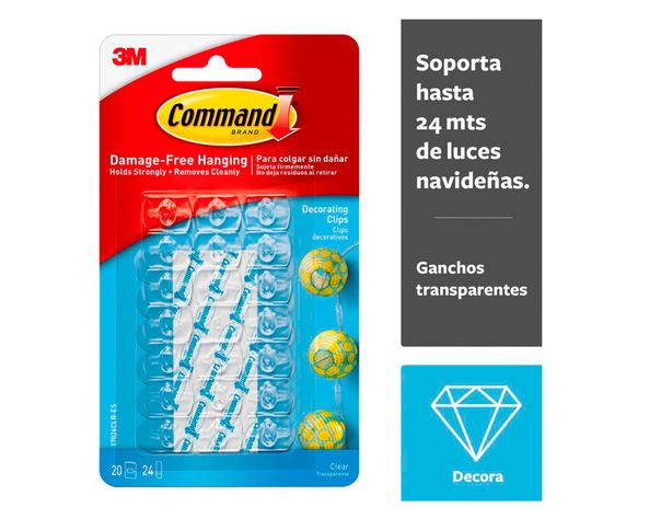 Mini ganchos decorativos transparentes Command-1