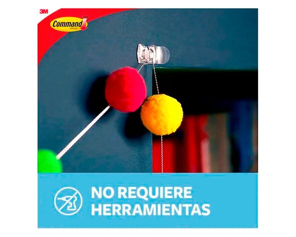 Mini ganchos decorativos transparentes Command-4