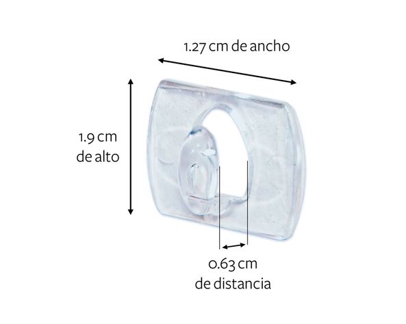 Mini ganchos decorativos transparentes Command-5