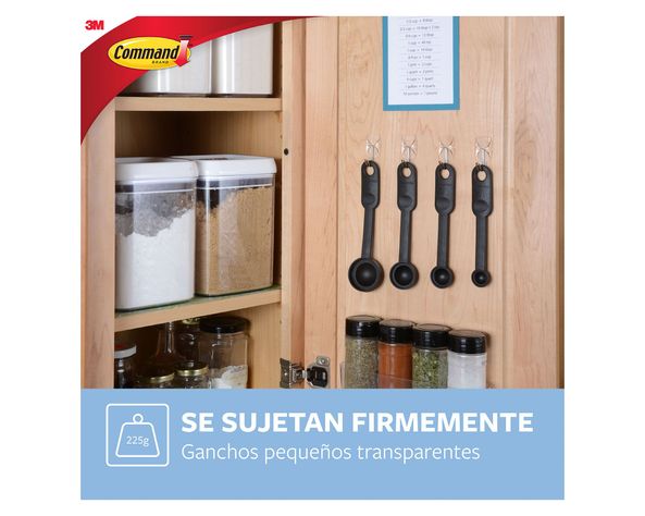 Gancho para utensilios transparente Command-7