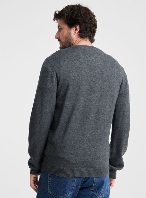 Sweater Básico Cuello Redondo Algodón-1